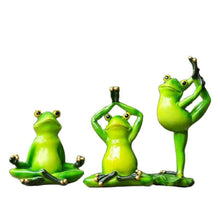 Load image into Gallery viewer, Yoga Frog Figurines