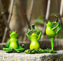 Load image into Gallery viewer, Yoga Frog Figurines