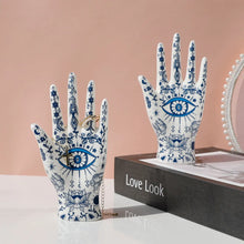 Load image into Gallery viewer, All-Seeing Eye Hand™ Ceramic Jewelry Stand