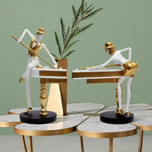 Load image into Gallery viewer, Abstract Golden Snooker Player Figurines
