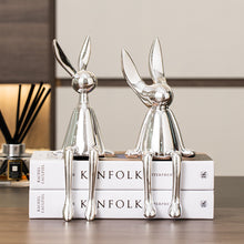 Load image into Gallery viewer, Abstract Bookshelf Rabbit Decor