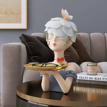 Load image into Gallery viewer, Retro Flower Hat Girl Tray