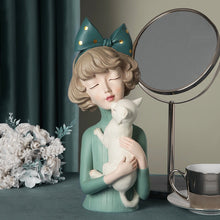 Load image into Gallery viewer, Pet Lover Girl Sculpture