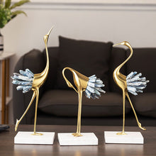Load image into Gallery viewer, Crystal Crane Sculpture Decor