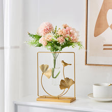Load image into Gallery viewer, Golden Glass Tube Vase