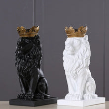 Load image into Gallery viewer, Golden Crowned Lion Sculpture