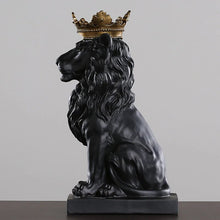 Load image into Gallery viewer, Golden Crowned Lion Sculpture