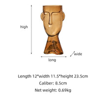 Load image into Gallery viewer, Transparent Face Glass Vase