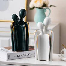 Load image into Gallery viewer, Ceramic Abstract Lover Ornament