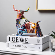 Load image into Gallery viewer, Street Graffiti Bull Sculptures
