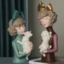 Load image into Gallery viewer, Pet Lover Girl Sculpture