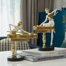Load image into Gallery viewer, Abstract Golden Snooker Player Figurines