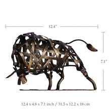 Load image into Gallery viewer, Metal Raging Wildlife Sculpture