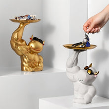 Load image into Gallery viewer, Muscular Cow Golden Tray