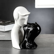 Load image into Gallery viewer, Ceramic Abstract Couple Ornament