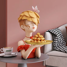 Load image into Gallery viewer, Retro Flower Hat Girl Tray