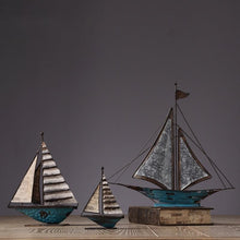 Load image into Gallery viewer, Iron Retro Sailboat