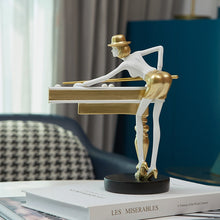 Load image into Gallery viewer, Abstract Golden Snooker Player Figurines