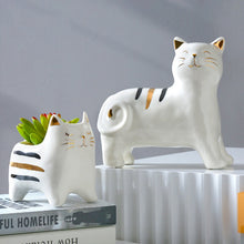 Load image into Gallery viewer, Ceramic Cat Vase Decor