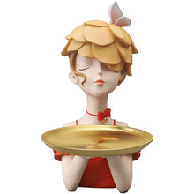 Load image into Gallery viewer, Retro Flower Hat Girl Tray