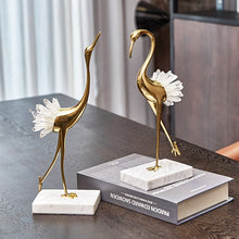 Load image into Gallery viewer, Crystal Crane Sculpture Decor