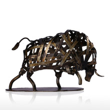 Load image into Gallery viewer, Metal Raging Wildlife Sculpture