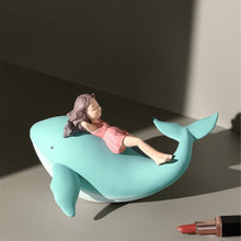 Load image into Gallery viewer, Girl on Whale Figurine