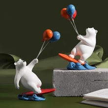 Load image into Gallery viewer, Balloon Polar Bear Surfer