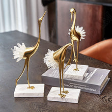 Load image into Gallery viewer, Crystal Crane Sculpture Decor