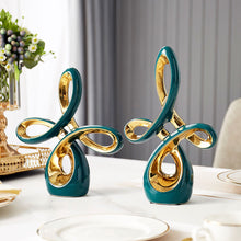 Load image into Gallery viewer, Ceramic Abstract Spiral Decor