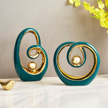 Load image into Gallery viewer, Ceramic Abstract Spiral Decor