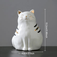 Load image into Gallery viewer, Ceramic Cat Vase Decor