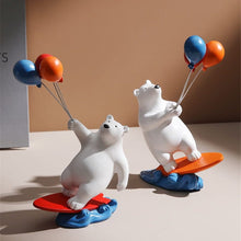 Load image into Gallery viewer, Balloon Polar Bear Surfer