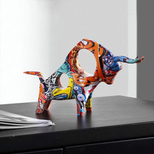 Load image into Gallery viewer, Street Graffiti Bull Sculptures