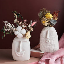 Load image into Gallery viewer, Ceramic Abstract Face Vase