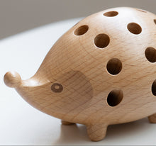 Load image into Gallery viewer, Wooden Hedgehog Pen Holder
