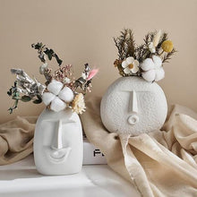 Load image into Gallery viewer, Ceramic Abstract Face Vase