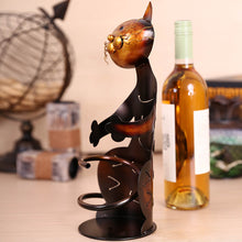 Load image into Gallery viewer, Chrome Cat Wine Holder