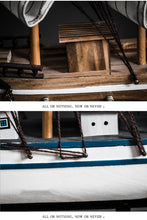Load image into Gallery viewer, Retro Wooden Handmade Sailboat Miniature