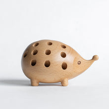 Load image into Gallery viewer, Wooden Hedgehog Pen Holder