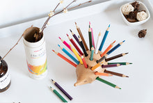 Load image into Gallery viewer, Wooden Hedgehog Pen Holder