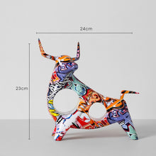 Load image into Gallery viewer, Street Graffiti Bull Sculptures