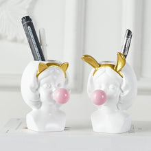 Load image into Gallery viewer, Cute Girl Chewing Bubble Gum Vase