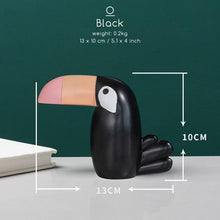 Load image into Gallery viewer, Cute Toucan Figurines Figurines & Miniatures ARTLOVIN Official Store O (Black)