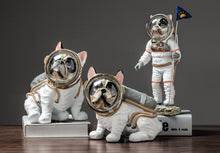 Load image into Gallery viewer, Space Bulldog Astronaut Figurines