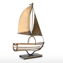 Load image into Gallery viewer, Metal Sailboat Wine Holder