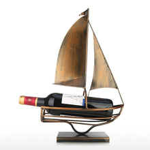 Load image into Gallery viewer, Metal Sailboat Wine Holder