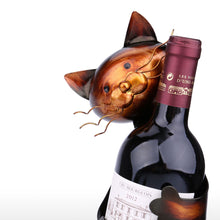 Load image into Gallery viewer, Chrome Cat Wine Holder