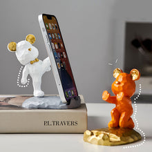 Load image into Gallery viewer, Geometric Bear Phone Holder