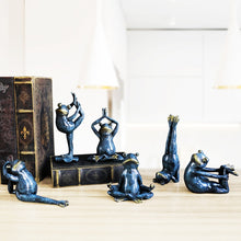 Load image into Gallery viewer, Yoga Frogs Figurines (6pcs)